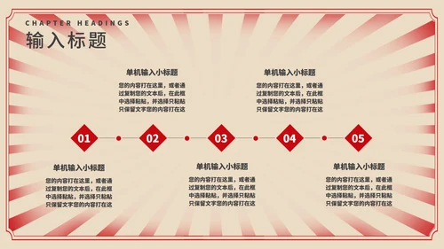 黄色复古风板报元旦快乐节日PPT模板