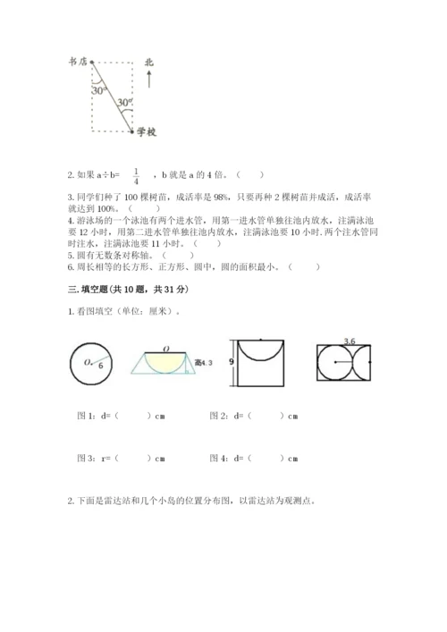 人教版六年级上册数学期末测试卷必考.docx