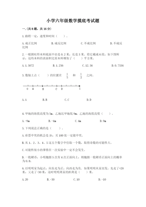 小学六年级数学摸底考试题及参考答案（预热题）.docx