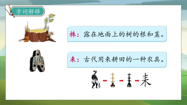 【核心素养】部编版语文三年级下册-5. 守株待兔 第1课时（课件）