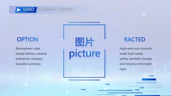 蓝色科技信息化建设工作总结PPT