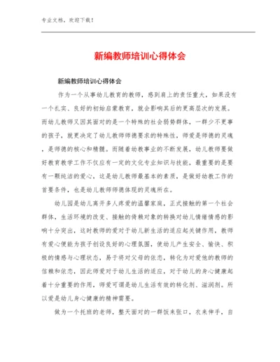 最新新编教师培训心得体会范文19篇文档汇编.docx