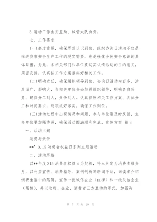 实用的宣传方案范文锦集八篇.docx