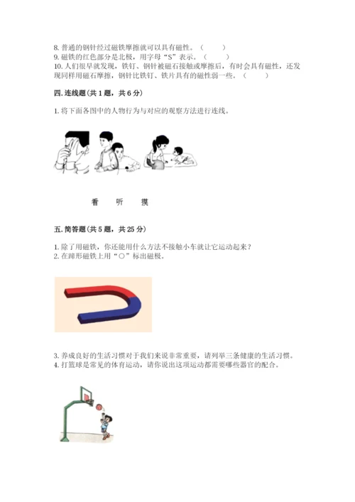教科版二年级下册科学期末测试卷含完整答案（网校专用）.docx