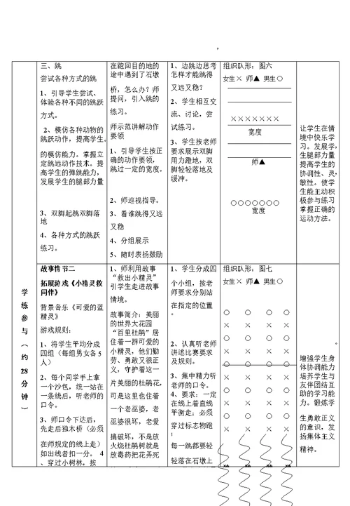 走、跑、跳教学设计