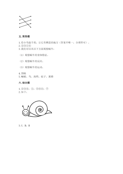 教科版一年级下册科学期末测试卷参考答案.docx