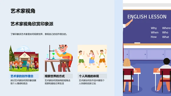 印象派艺术解析PPT模板