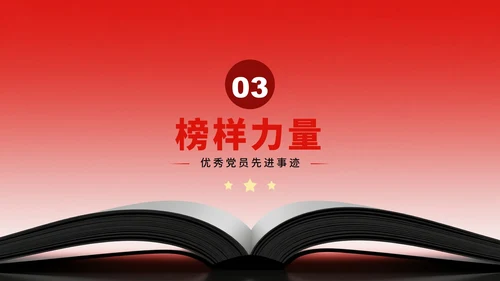 红色简约渐变风入党积极分子入党申请PPT模板