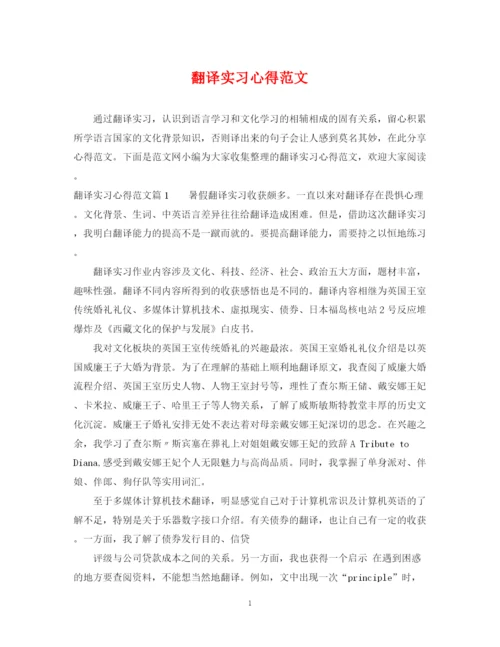 2023年翻译实习心得范文.docx