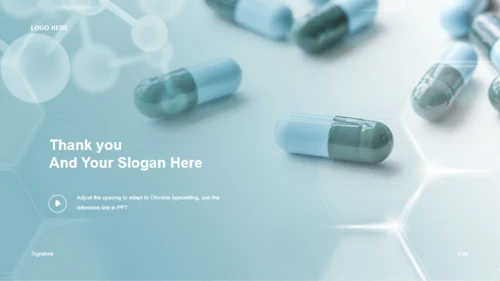 蓝色创意医疗生物年终工作总结PPT模板
