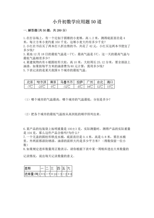 小升初数学应用题50道（完整版）.docx