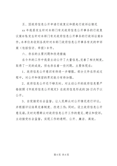 国资委XX年政府信息公开工作年度报告 (3).docx