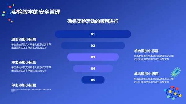蓝色插画风科学实验PPT模板