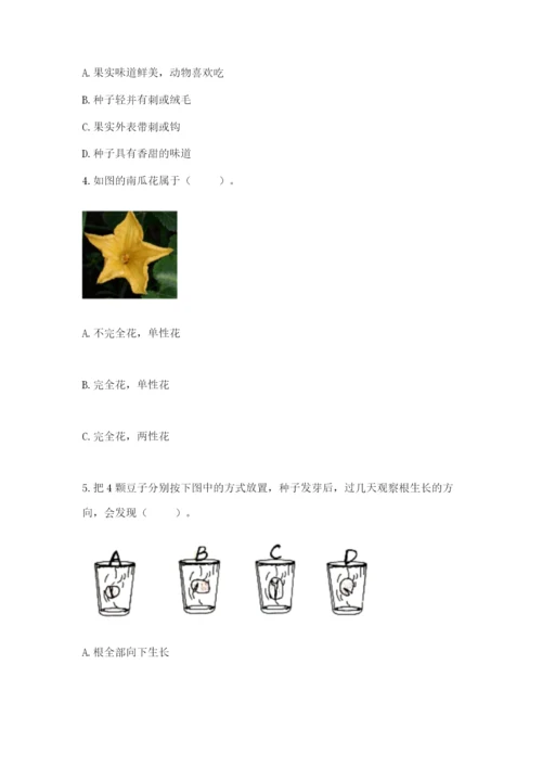 教科版科学四年级下册第一单元《植物的生长变化》测试卷带精品答案.docx
