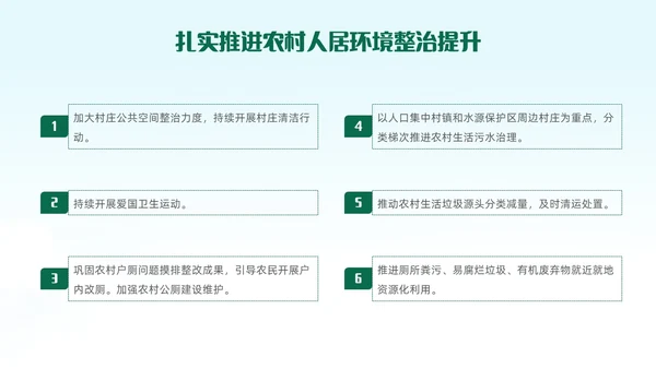绿色清新插画风全面推进乡村振兴重点工作主题党课中央一号文件