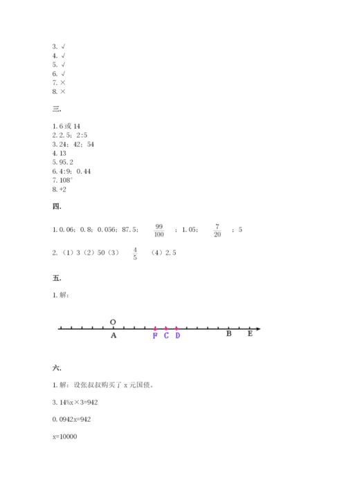 小学毕业班数学检测卷完整.docx