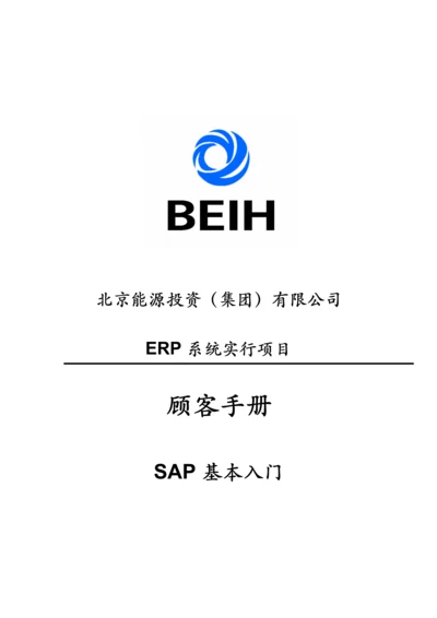 erp系统实施专项项目操作标准手册sap基础入门.docx