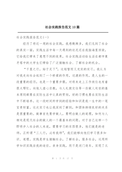 社会实践报告范文10篇.docx