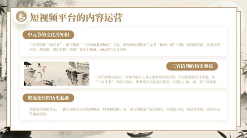 棕色中国风中元节文化传承与创新策划PPT模板
