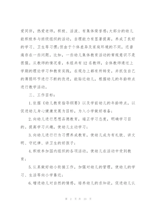 有关大班工作计划范文合集五篇.docx