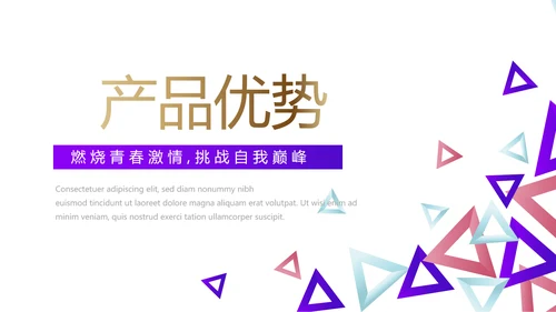 创意几何三角形大气公司产品介绍宣传通用PPT