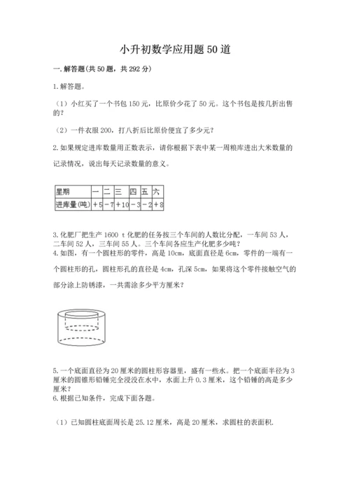 小升初数学应用题50道（重点）.docx