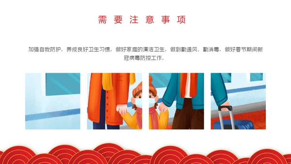 春节期间疫情防控指南通用PPT