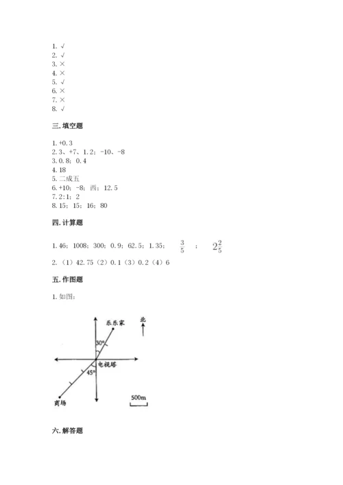 北京版小学六年级下册数学期末综合素养测试卷及完整答案（名校卷）.docx