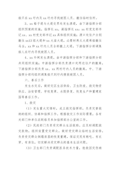 乡镇防汛人员疏散应急预案.docx