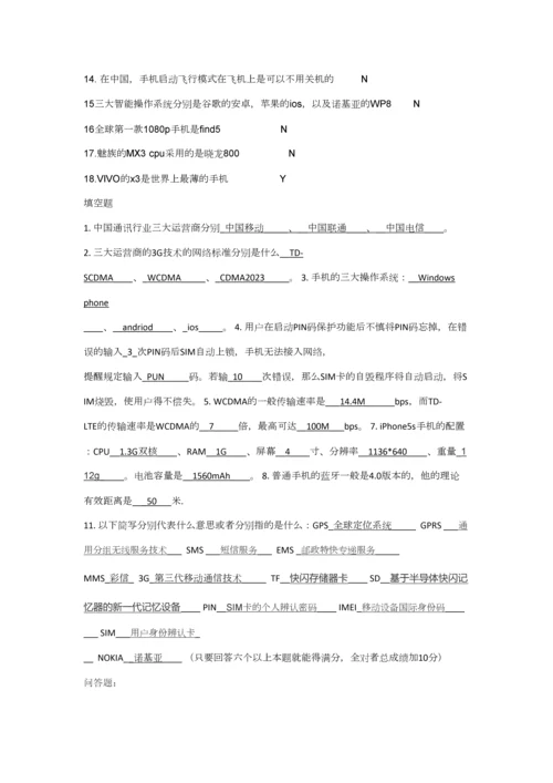 2023年手机知识产品题库.docx