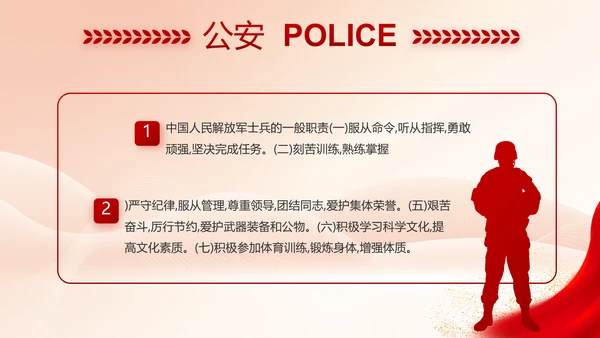 红色大气公安警察执法监督年终工作总结PPT