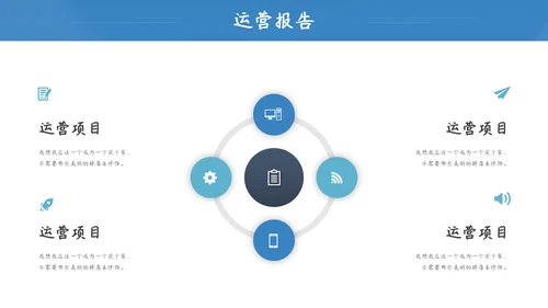 蓝色商务风经营数据分析报告