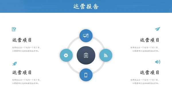 蓝色商务风经营数据分析报告