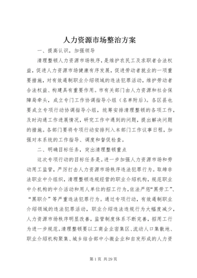 人力资源市场整治方案.docx