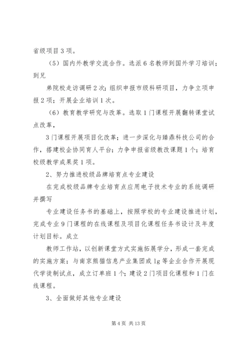 电子学院XX年度工作计划-年度工作计划.docx