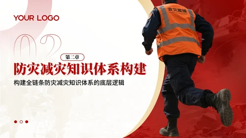 红色商务风防灾减灾宣传活动PPT模板