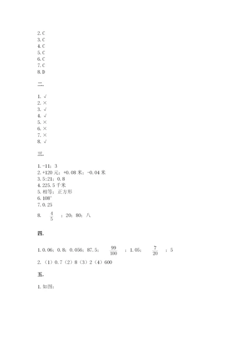 青岛版小升初数学模拟试卷附答案（考试直接用）.docx