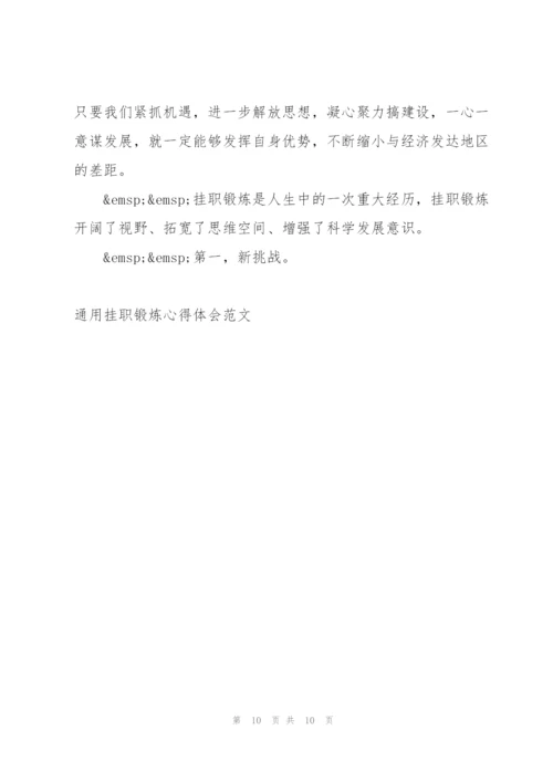 通用挂职锻炼心得体会范文.docx