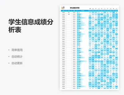 学生信息成绩分析表