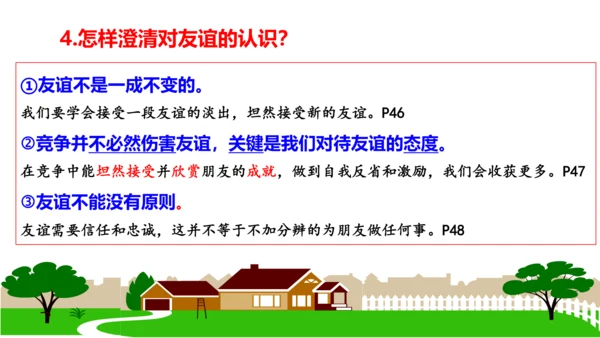 第四课  友谊与成长同行复习课件（20张ppt）