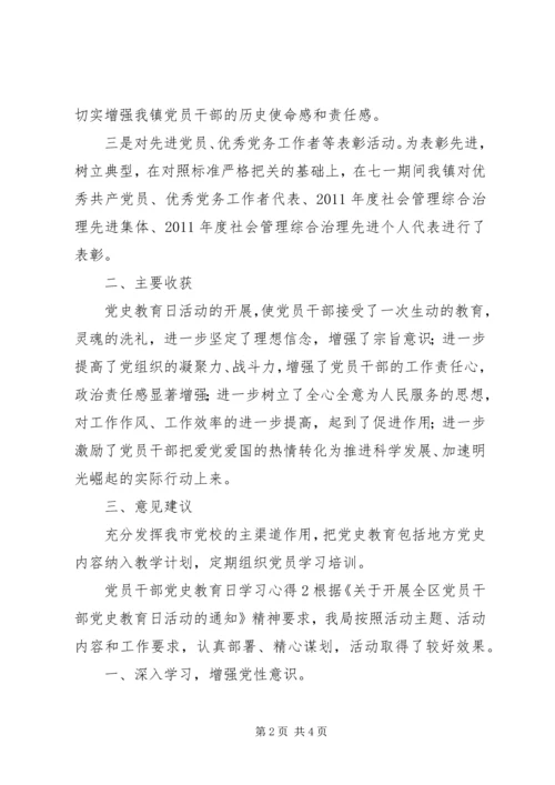 党员干部党史教育日学习心得.docx