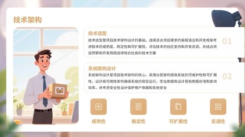 棕色卡通风网络行业商业计划书PPT