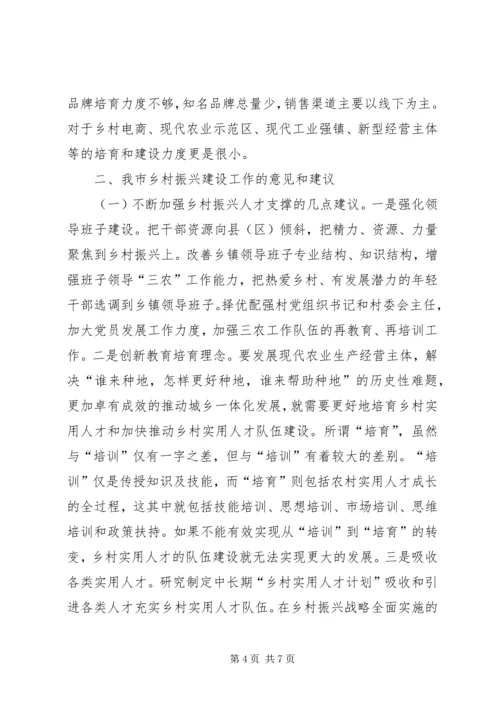 关于我市乡村振兴的调查与思考.docx