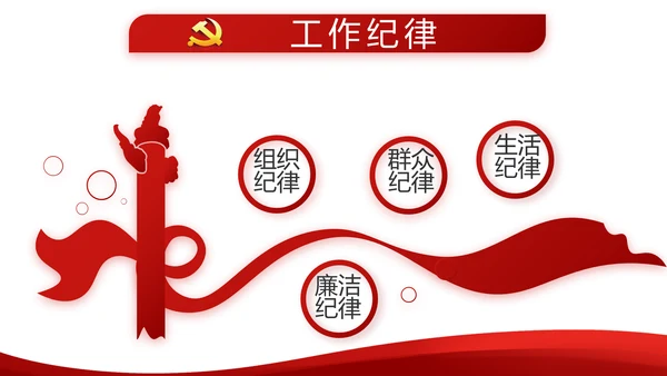 红色简约党建党员述职报告动态PPT