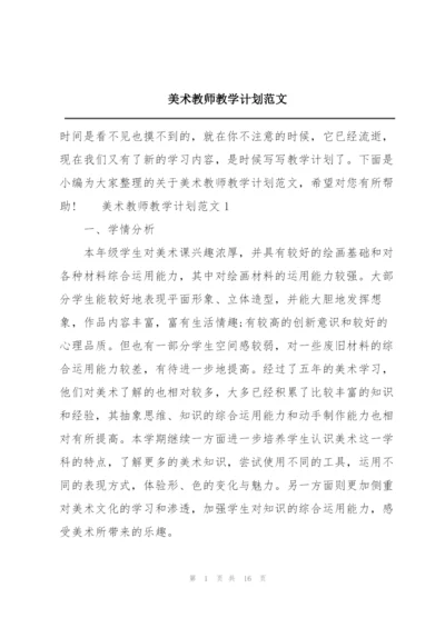 美术教师教学计划范文.docx