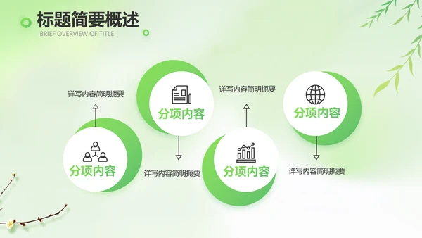 绿色清新春天来了春季旅游相册PPT