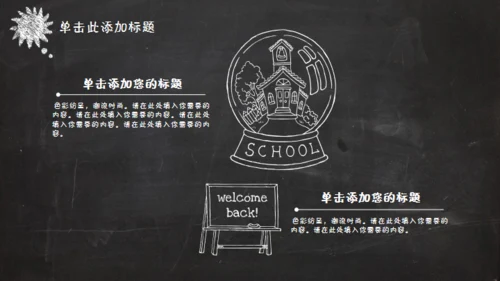 黑板风格创意教学课件通用PPT模板