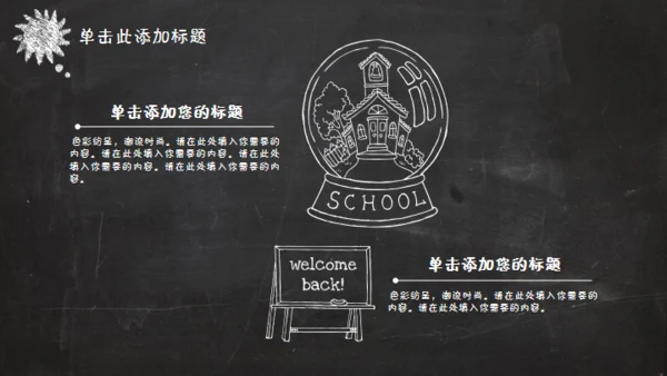 黑板风格创意教学课件通用PPT模板