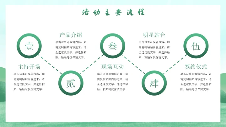 卡通插画春天主题活动策划书PPT模板