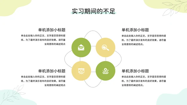 小清新试用期实习转正述职申请汇报